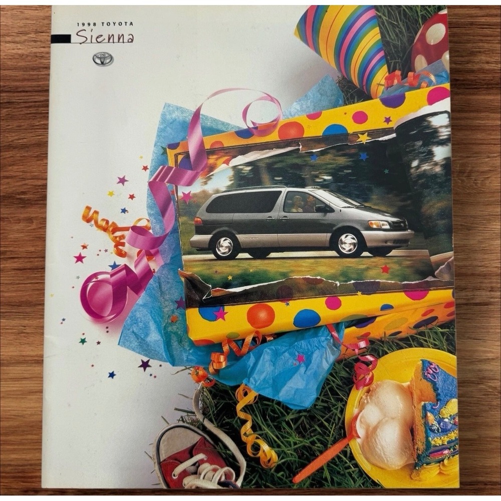 1998 Toyota Sienna Sales Brochure Original 90s Minivan Catalog CE LE XLE Trim